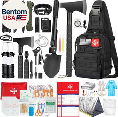 Survival Kit, 262Pcs Survival Gear and Supplies with First Aid Kit Pouch and Cro