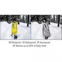 10-Pack Emergency Mylar Thermal Blankets, Compact and Insulated for Cold Weather