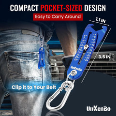 ® Gen2 Bolt Size Finder Tool Keychain – Gauge Bolts & Nuts Head SAE 5/32 to 1″ &