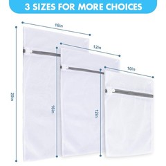 Mesh Laundry Bags for Delicates, 3 Pack 20 inches *16 inches, black
