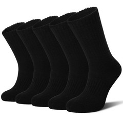 SeeyAN Merino Wool Socks For Women Hiking Winter Boot One Size, 5 Pairs Black