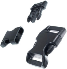 Black Plastic Side Release Buckles for Paracord Bracelets (5/8 Inch, 50 Pack)