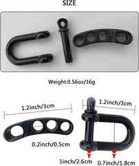 7 Packs Metal Buckles for Survival Paracord Bracelets, Adjustable Stylish Alloy