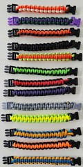 Paracord Crafts Lot (27 Bracelets, 5 Keychains, 1 Dog Collar)