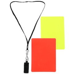Red Yellow Cards For Soccer Football Match Referee and Whistle Set