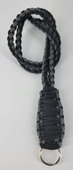 Paracord Survival Lanyard ~ Black/Gray ~ 21.0″ ~ 550 Paracord ~ Keys/ID/Lanyard