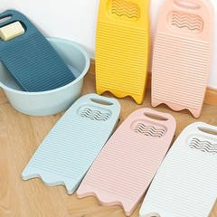 Non-Slip Laundry Washing Board, Household Washboard, Hand Large, E-Light Blue