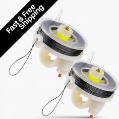 2 Pcs Trip Wire on Reel (85ft) for Perimeter Alarm & Camping Security