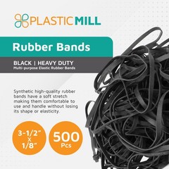 PlasticMill UV Resistant Rubber Bands Size 33 (3 1/2″ x 33, Black/ Rated