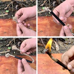 Fire Starter Survival Kit, Larger Ferro Rod with Striker Lanyard 3in Long Fli…