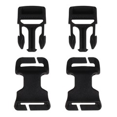2Pcs Black Multi Function Strap Buckles Durable Pom for Sports and Hiking