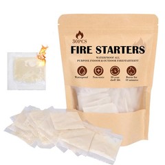 Raneped Waterproof Fire Starters for Campfires & Fireplace 30 Pcs/Bag