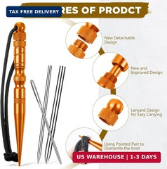 Shimeyao 12 Pcs 2026 Update Paracord FID Knotter Tools Set Stainless Steel Marli