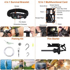 125Pcs Survival Kits Professional Emergency Survival Gear Tactical First Aid Kit