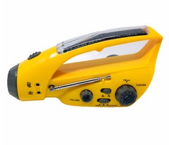 Emergency Solar / Hand Crank Radio & Flashlight Plus Cell Phone Charger