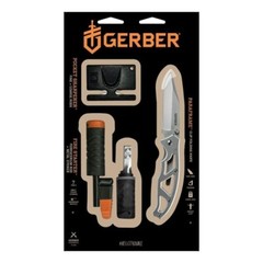 $35 Gerber Survival Kit: Pocket Knife, Fire Starter/Whistle, Sharpener 31-004134