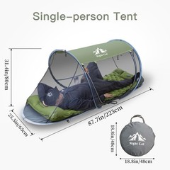 Pop-Up Mosquito Net Tent Folding Mosquito Net Zipper Double Door Netting Tent