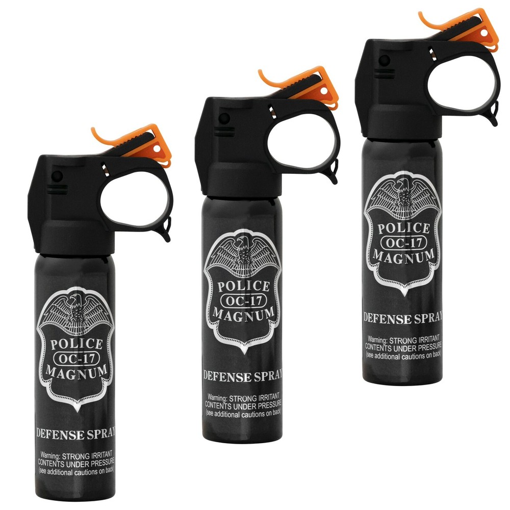 3 Police Magnum pepper spray 4 ounce Fire Master Fogger Self Defense Protection