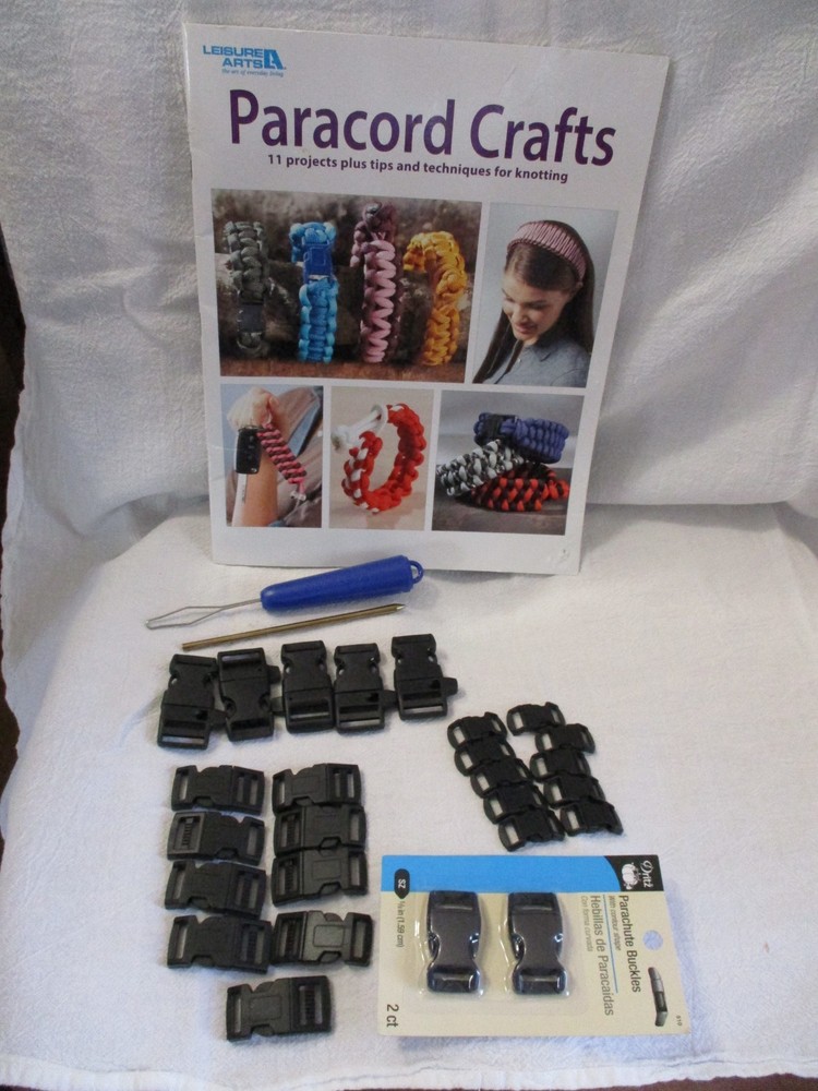 PARACORD CRAFTS INSTRUCTION BOOK BRACELET BUCKLES PERMALOCK NEEDLE SPLICING TOOL