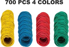 700PCS Multicolor Rubber Bands,Assorted Color multicolor