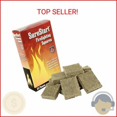 Meeco’s Red Devil 418 SureStart Firelighting Squares (Pack of 24) – Quick & Easy