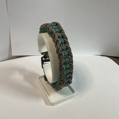 Handmade Paracord Camo/Green Bracelet Camping Survival Bracelet – Camo 9 1/2in