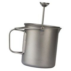 Titanium Camping Coffee Pot Lightweight and Rust resistant 750ml Capacity