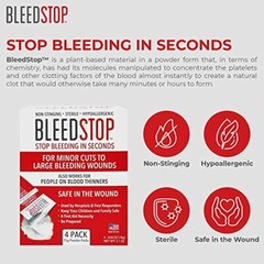 BleedStop First Aid Powder for Blood Clotting Trauma Kit Emergency Blood Thinner