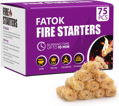 75Pcs Fire Starter, Natural Tumbleweed Fire Starters for Campfires, Fireplace, F