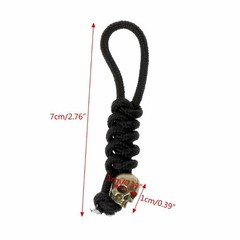 Skeleton Skull Pendant Keychain Rope Braided Keychain for Door Bag Ornaments