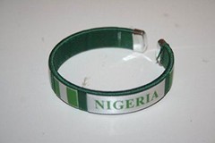 Nigeria Green Country Flag Flexible Adult C Bracelet Wristband … 2.5 Inches in