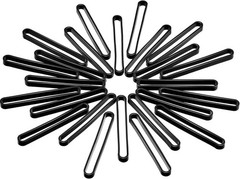 Shappy 36 Pieces 3 Inches Silicone Rubber Bands Elastic Wrapping Black