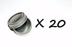 20 X 1/2 oz. Round Shallow Survival Tin Can With Screw Top Lid – Use With Crafts