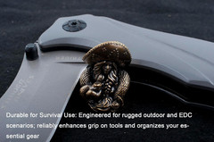 Paracord Beads with Hole for Crafting Survival Knife Lanyard Keychains, Zipper,