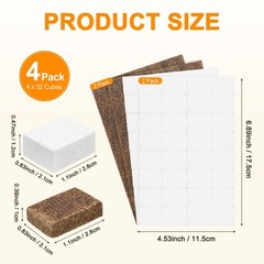 4 Pack Natural Fire Starter, 32 Mini Square Cubes Natural Charcoal Starter fo…