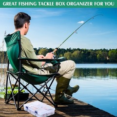 Honoson 6 Pack Fishing Tackle Box Organizer Storage 9 x 6 x 2.3 inches, Clear