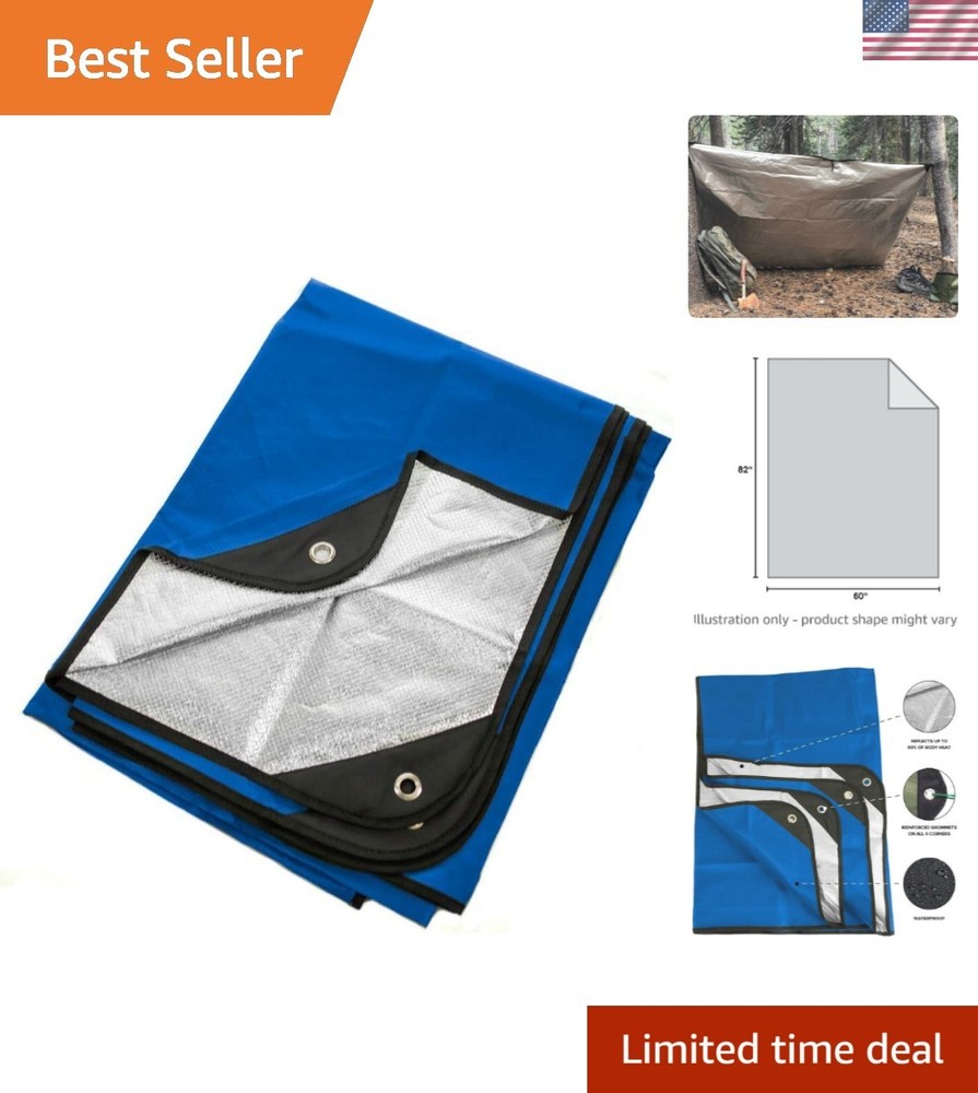 Versatile Waterproof Survival Blanket with Grommets – Ideal for Hiking & Camping