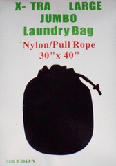 X-Large Jumbo Nylon Draw String Laundry Bag w/Cordlock 30 x 40 Extra Large