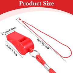 12PCS Emergency Whistles with Lanyard 120dB, Sports Whistle