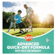 OFF! FamilyCare Mosquito Repellent 15% DEET Smooth Dry Non-Greasy Spray 4oz 2PK