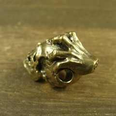 Brass “Skull” knife Lanyard Bead Paracord beads crafted for EDC gear XLH017