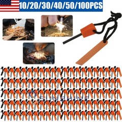 Bulks Flint Fire Starter Magnesium Steel Striker Camping Emergency Survival Gear