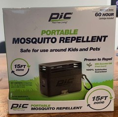 Pack of 4 – PIC PORTABLE MOSQUITO REPELLENT 60 HOUR 15FT ZONE NEW