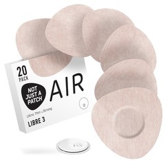 Freestyle Libre 3 Sensor Covers – 20 Pack Beige Adhesive Patches – 15+ Day Hold