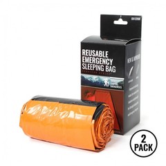 2 Pack Heavy Duty Mylar Emergency Sleeping Bag Outdoor Camping Survival Shelter