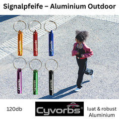 Signal Whistle 120dB Aluminum Whistle for Dogs Joggers & Leisure Cyvorbs®