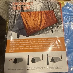 Survival Emergency Kit with Blanket, Poncho, Gloves & Carry Bag