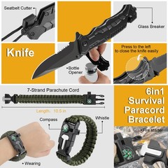 Survival Kit, Gifts for Men Dad Husband, Emergency Survival Gear and Equipmen…