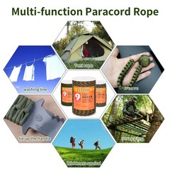 550 Paracord 9-Strand 4mm Rope 100M Cord Outdoor Survival Hiking Camping Hunt…