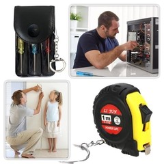 Pcs Mini Tape Measure Screwdriver Keychain Set – Multitool with Credit Card 24